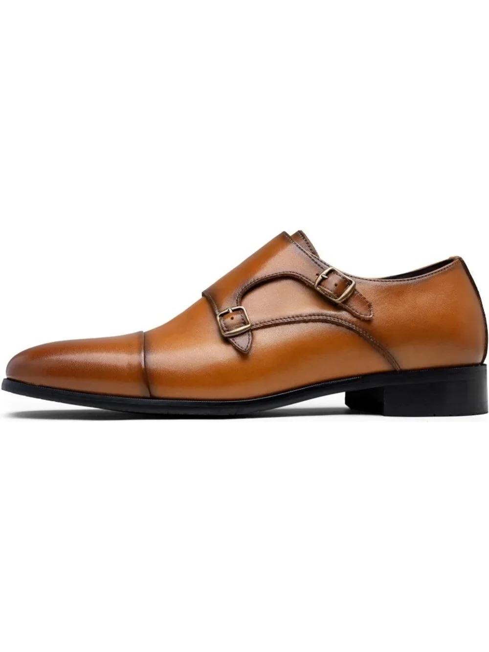 Men's Brown Imported 100% Synthetic Dress Shoes for Monk Strap Loafers